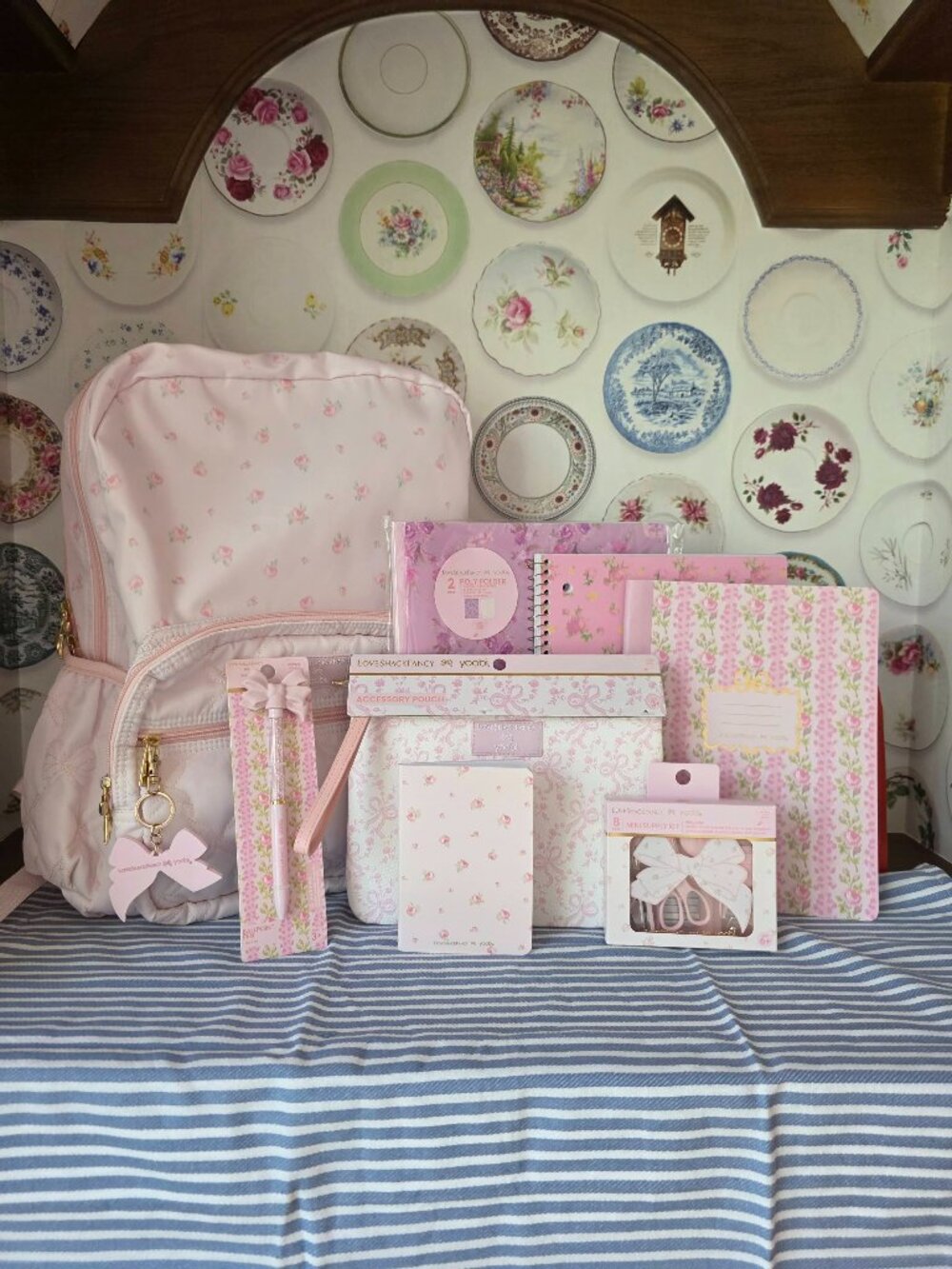 LoveShackFancy Target Yoobi Heirloom Ditsy School Supply BUNDLE Backpack 8 p Lot